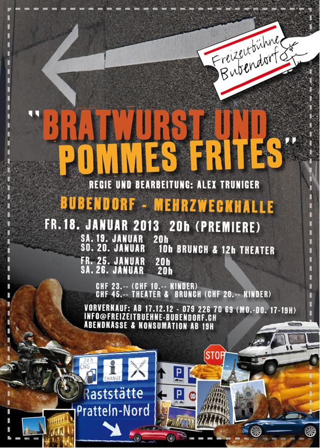 Bratwurst und Pommes Frites